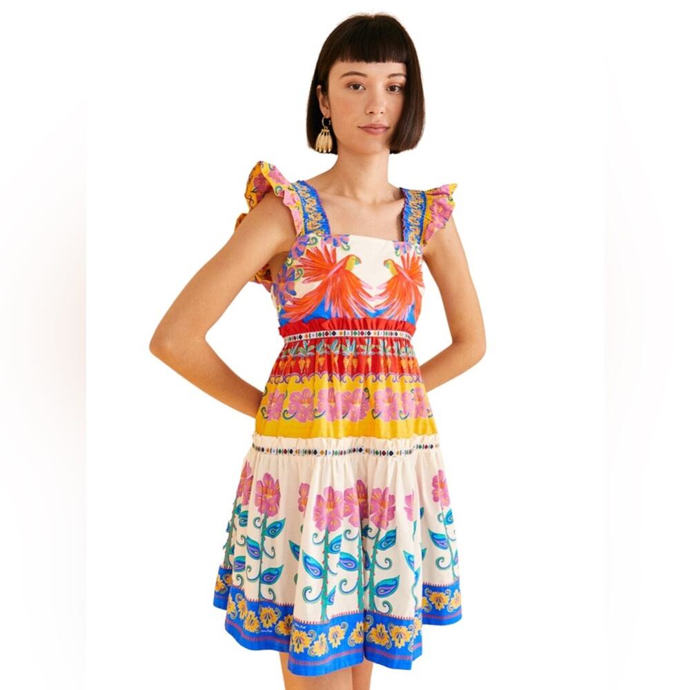 Farm Rio Vivid Garden Mini Dress